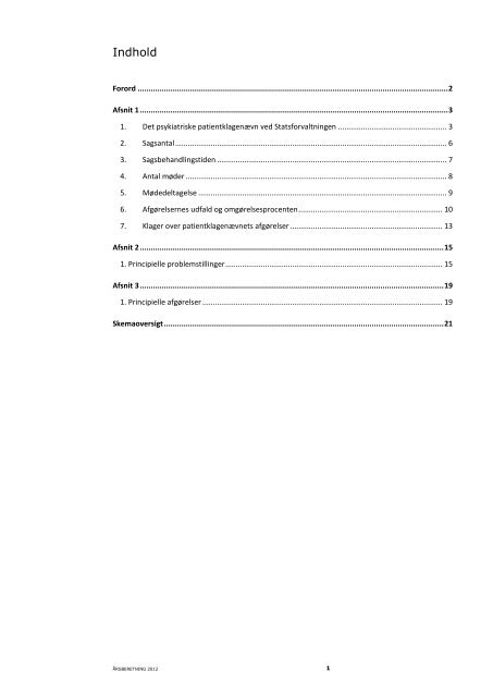 Det Psykiatriske Patientklagenævn årsberetning ... - Statsforvaltningen