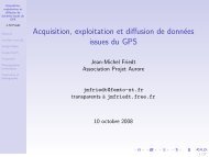 Acquisition, exploitation et diffusion de données ... - J.-M Friedt - Free