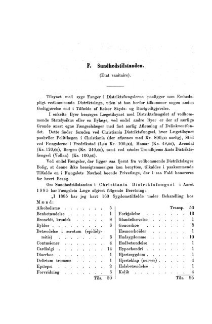 Beretning om Rigets Distriktsfængsler for Aarene 1885 og 1886