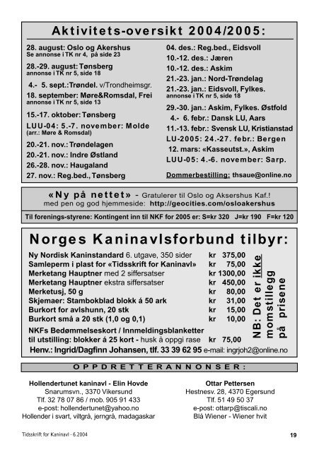 TK nr. 6 - Norges Kaninavlsforbund