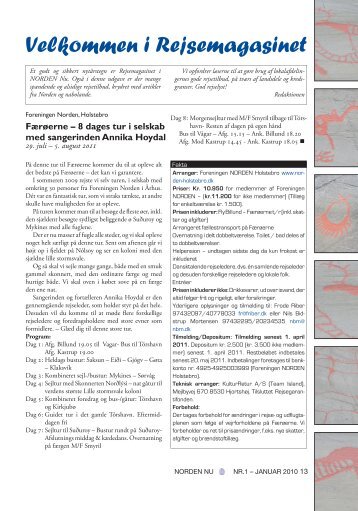Velkommen i Rejsemagasinet - Foreningen Norden