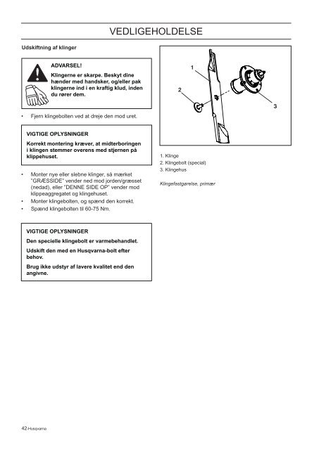 Brugsanvising - Husqvarna