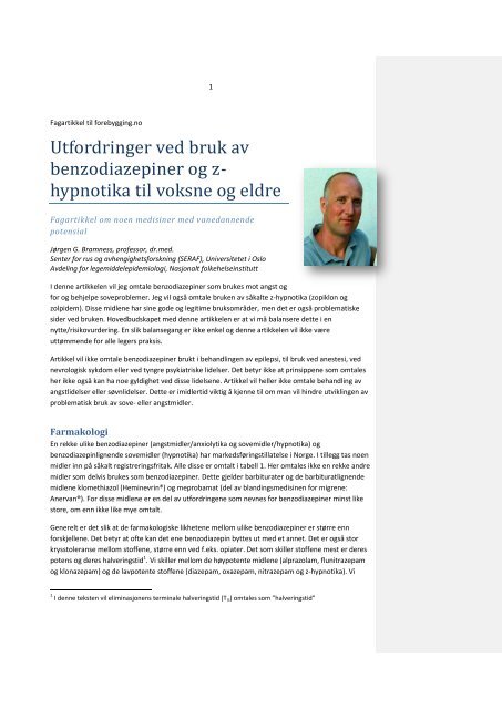 Fagartikkel i PDF - Forebygging.no