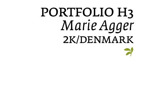 h3 - Portfolio Marie Agger