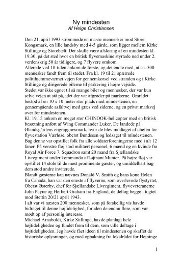 Ny mindesten 1993 - og historien - Allierede flyvere 1939-45 DK