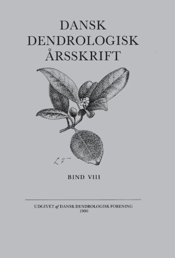 Volume 8 (1990) - Dansk Dendrologisk Forening