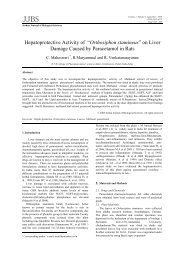 Hepatoprotective Activity of ?Orthosiphon stamineus? on Liver ...