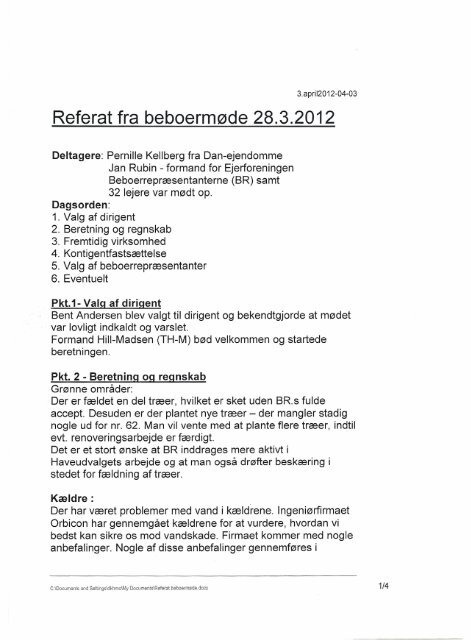 Referat af beboermøde 28. marts 2012