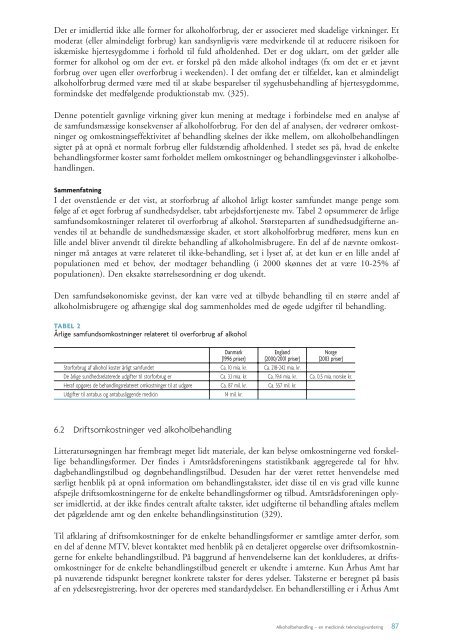 ALKOHOLBEHANDLING - Statens Institut for Folkesundhed