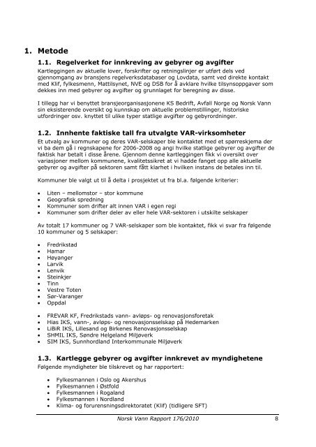 Statlige VAR gebyrer - Avfall Norge - WebSite