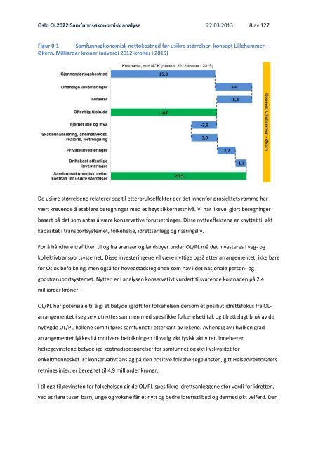 Samfunnsøkonomisk analyse av vinterolympiske leker i ... - Byrådet