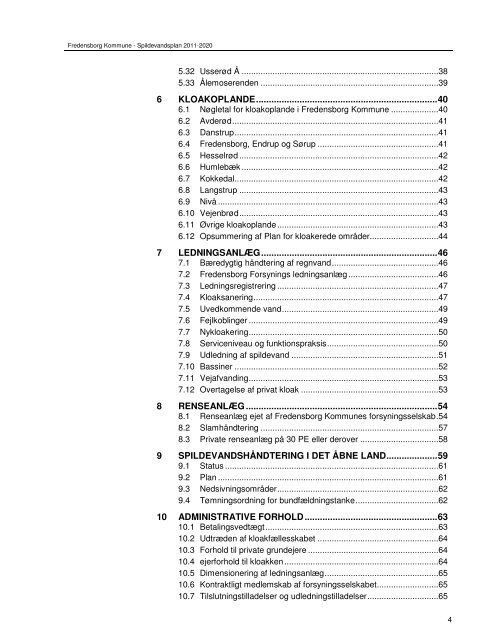 Spildevandsplan 2011-2020 - Fredensborg Kommune