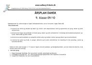 ÅRSPLAN DANSK 9. klasse 09/10 - Aalborg Friskole