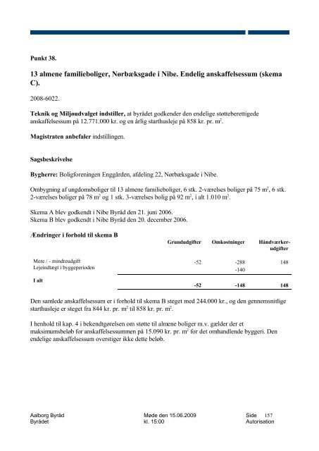 Referat - Holdning til 33. Limfjordsforbindelse blandt kandidater til ...