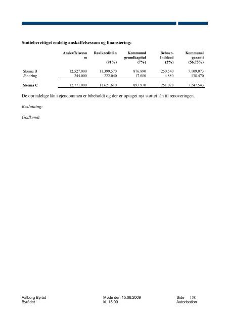 Referat - Holdning til 33. Limfjordsforbindelse blandt kandidater til ...