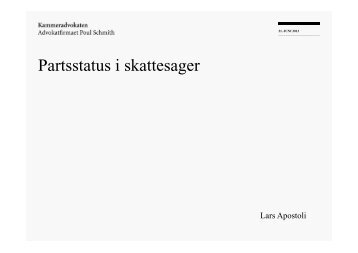 Lars Apostoli - Danmarks Skatteadvokater