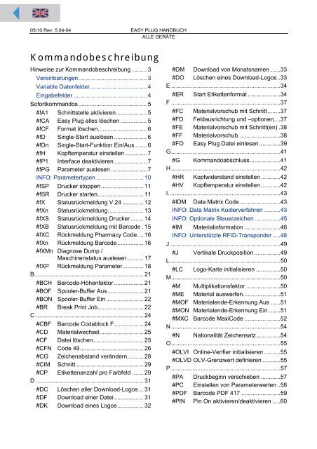 Kommandobeschreibung