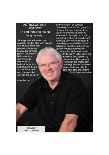 Astrologiens Historie Astrolom Tore Lomsdalen Astrologiens Historie Astrolom Tore Lomsdalen
