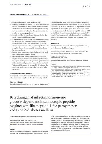 Betydningen af inkretinhormonerne glucose- dependent ...