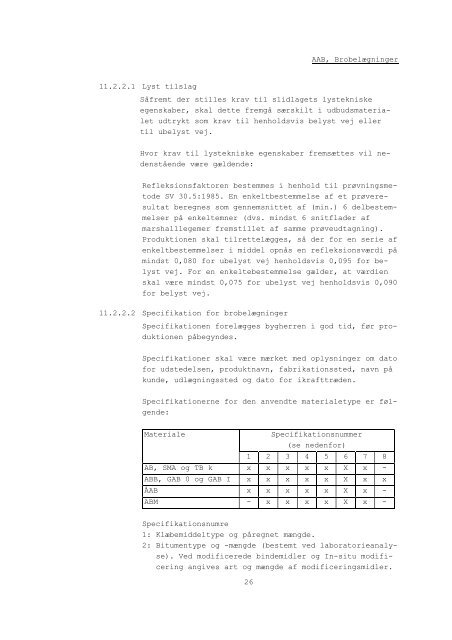 UF-G, Brobelægninger, Almindelig arbejdsbeskrivelse, AAB - NCC