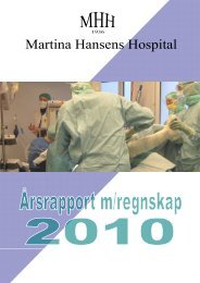 Årsrapport 2010 - Martina Hansens Hospital