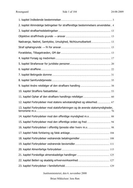 Straffeloven tilrettet - Hjemmeside for familien Rosengaard