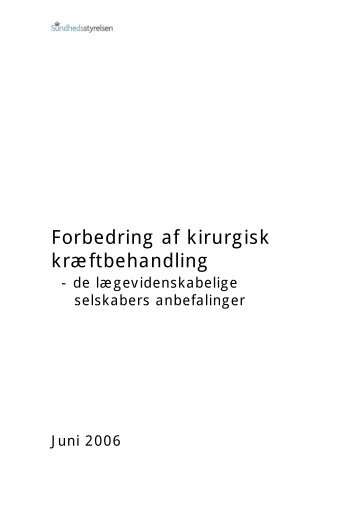 Forbedring af kirurgisk kræftbehandling - Dansk Oftalmologisk Selskab