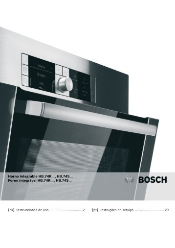 Horno integrable HB.74R..., HB.74S... Forno integrável HB.74R..., HB.74S...