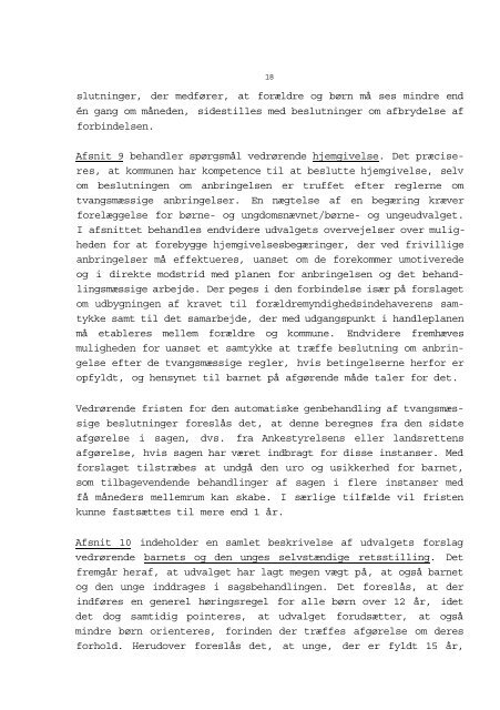 Betænkning om de retlige rammer for indsatsen over for børn ... - Krim