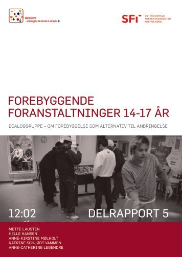 Forebyggende foranstaltninger 14-17 år. Dialoggruppe – om ... - SFI