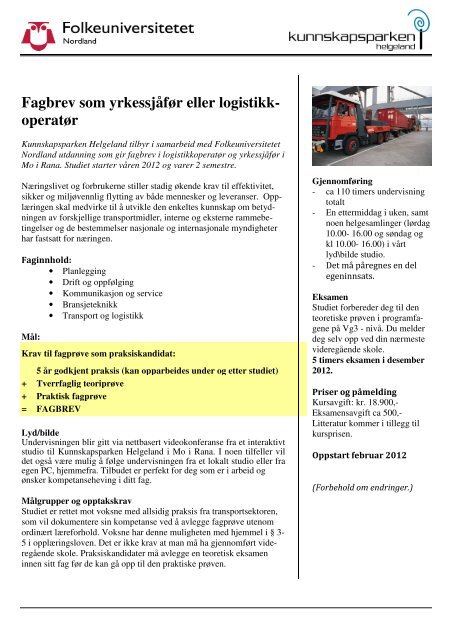 fagbrev logistikk fagbrev logistikk