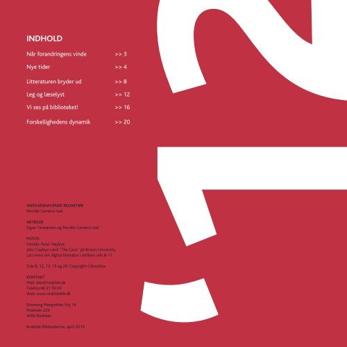 Roskilde Bibliotekernes årsberetning 2012, s. 8-11 - Kulturstyrelsen