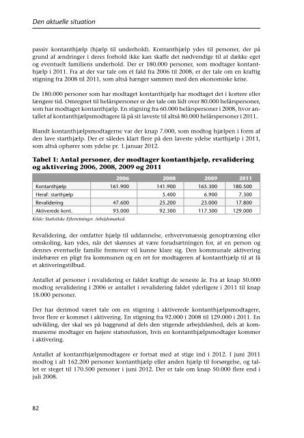 Social Årsrapport 2012 - Center for Alternativ Samfundsanalyse