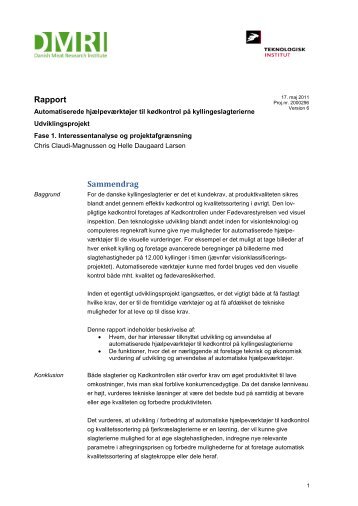 Rapport - Fase 1 - Interessentanalyse og projektafgrænsning
