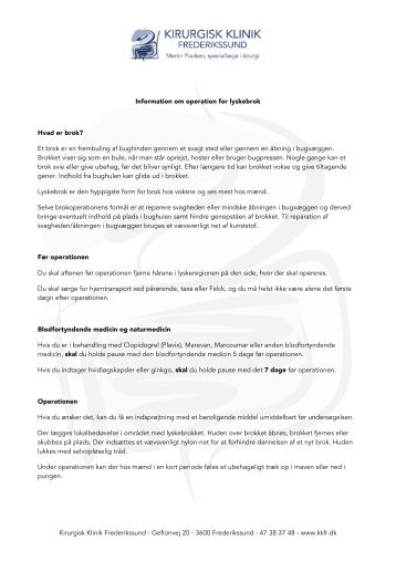 Hent Information om operation for lyskebrok som pdf.