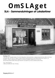 OmSLAget nr. 1 - Sammenslutningen af lokalarkiver