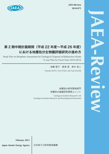 JAEA-Review-2010-075.pdf:4.11MB - 日本原子力研究開発機構