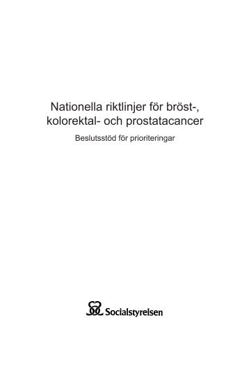 Nationella riktlinjer för bröst-,kolorektal- och ... - NU-sjukvården