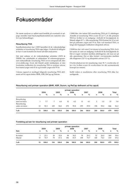 Årsrapport 2009 - Dansk Hoftealloplastik Register