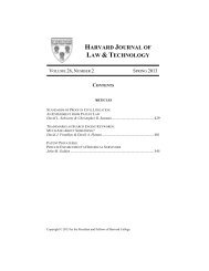 Issue Table of Contents, Masthead, and Sponsors - Harvard Journal ...