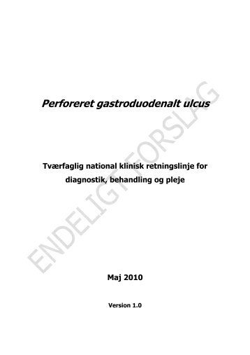 Perforeret gastroduodenalt ulcus - Det Nationale Indikatorprojekt