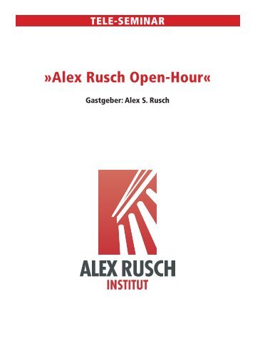 Alex Rusch Open-Hour«
