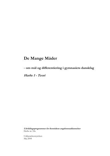 De mange måder (hæfte 1 af 2) (Acrobat Reader-dokument)