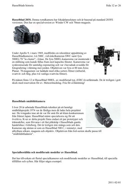 Hasselblads Historia - fotopaw.se