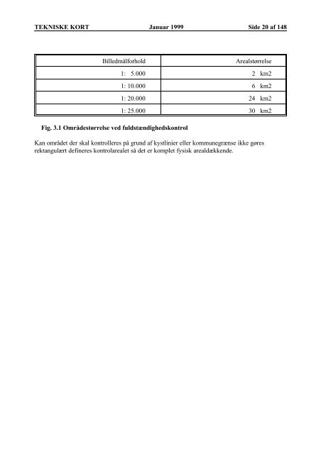 SPECIFIKATIONER FOR TEKNISKE KORT TK99