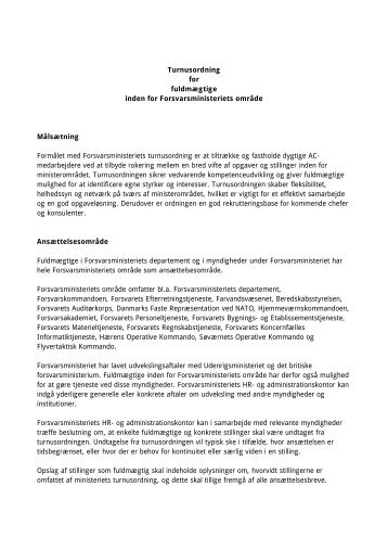 Turnusordning - Forsvarsministeriet