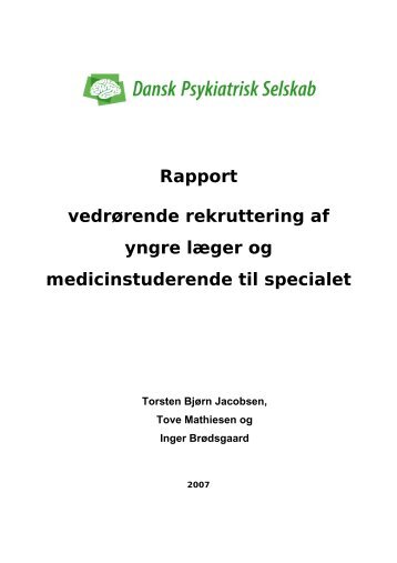 Rapport - Dansk Psykiatrisk Selskab