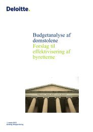 Budgetanalyse af domstolene Forslag til effektivisering af byretterne