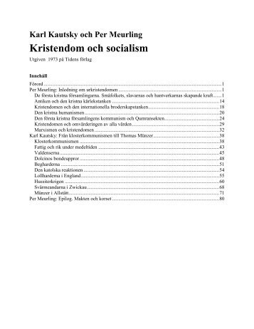 Kristendom och socialism - Marxistarkiv