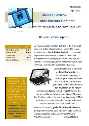 Kleines Lexikon über Internet-Gefahren - Josefbauernfeindsblog